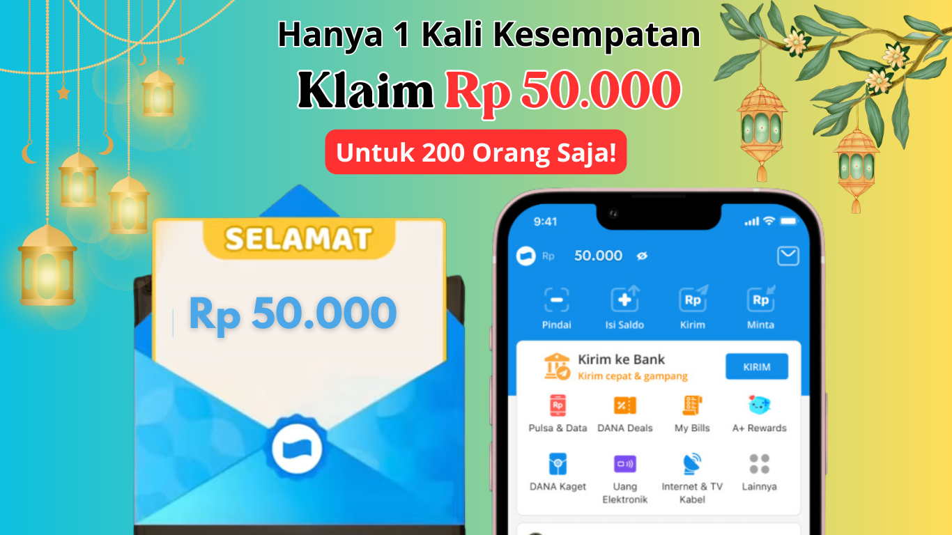 Dapatkan Saldo DANA Rp50.000 Secara Gratis! Buka Amplop Misteri Sekarang!